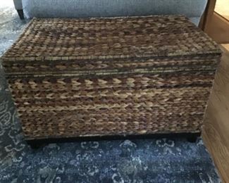 Wicker trunk- 30 inches long, 18 inches high and 17.5 inches deep - $ 55
