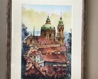 lithograph Prague $125