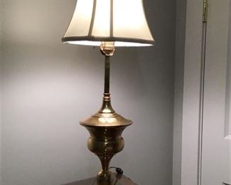 Classic brass table lamp $45