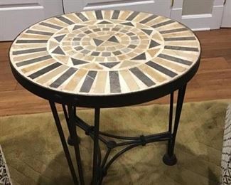 Stone tile top accent table - $250