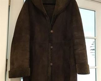 Brown Shearling  Coat  40 inches across chest and 34 inches long $150