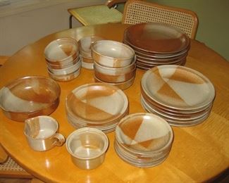 $250 - Mid Century Nancy Patterson Lamb Stoneware Pottery Dinnerware by Iron Mountain