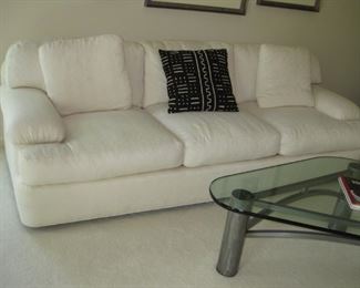 $275 - White down sofa, excellent condition