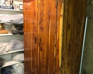 Antique  CedarArmoire, with chest bottom, very good for storage $ 195.00