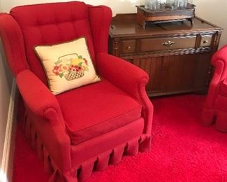 we have two red chairs @ 90.00 each