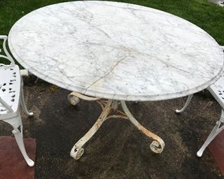 Outdoor cracked marble table $85.00