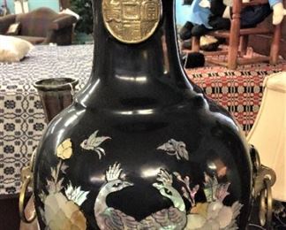 Double Peacock Vase
