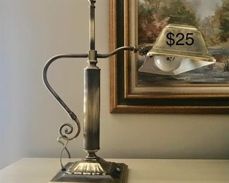$25-Very Nice Mid Century Style, Metal, Gooseneck Table Lamp