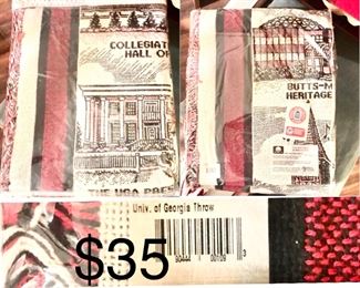 $20/University of GA, Fringed, Tapestry Throw Blanket, New in Bag