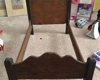 $15- 1930-40's Handmade  Wooden Doll Bed,  Just Precious and in great condition!