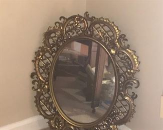 $20-Ornate Mid-Century Mirror, Burwood Products