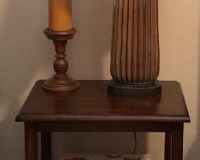 Side Table pair, Table Lamps Pair