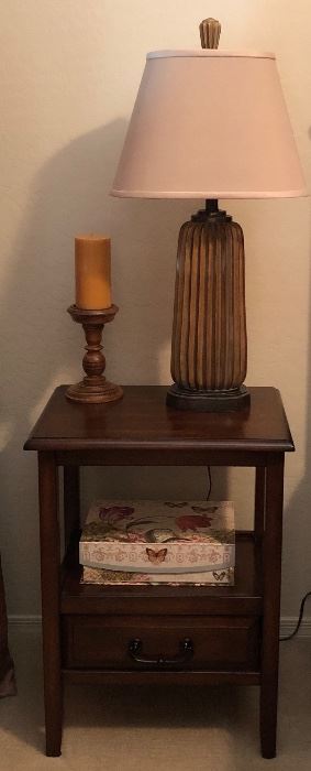 Side Table pair, Table Lamps Pair