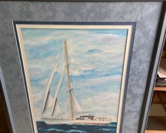 Gary Miller Sailboat  29" by 34"