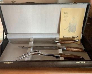 Samurai Sword Vintage Carving Set- Like New