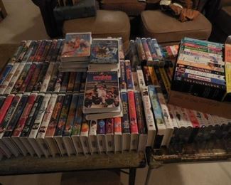 VHS tapes (mostly children's)