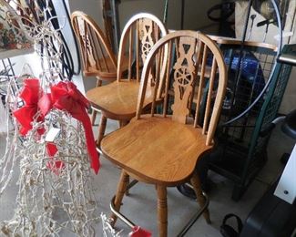3 Bar Stools (match kitchen table & chairs set also for sale separately)