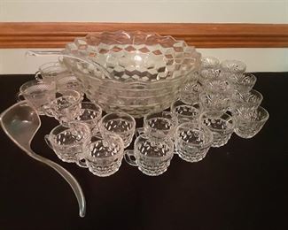 Fostoria Punch Bowl and Cups 