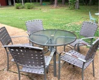 Patio table with five chairs 