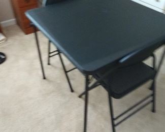 2 card tables with 4 chairs each. Both in excellent shape.
