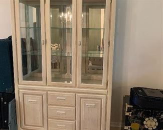 Lighted China Cabinet w/ Glass Shelves