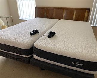 2 New Twin Serenity Adjustable/ Vibrating Motorized Beds 