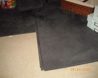 7 x 9 black rubber exercise mats $200 all (four)