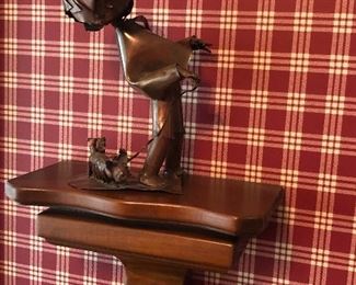 One of Two Wood Sconces