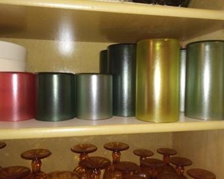 2 Sets of Vintage Plastic Glasses Great Condition