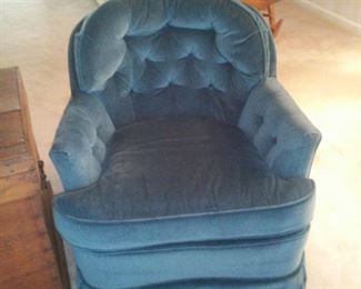 One of Two Vintage Upholstered Chairs
