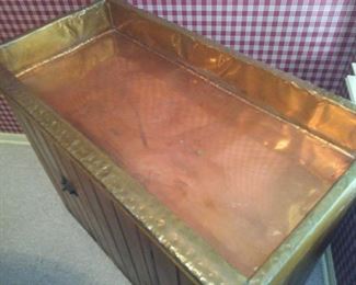 Dry Copper Sink and Cabinet