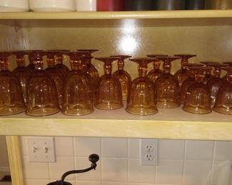 Vintage Amber Glassware