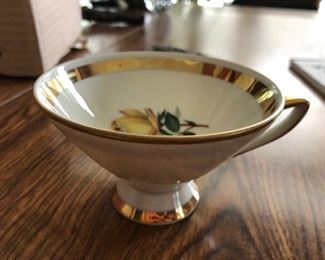 Weisterling Bavarian Gold Rimmed Teacup, Saucer, and Dessert - 6 sets... Beautiful!