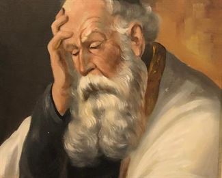 Item 14 Rabbi Painting by Kohner $150 on Sale $125 