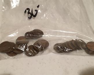 Unsorted 1930s Wheat Pennies $10