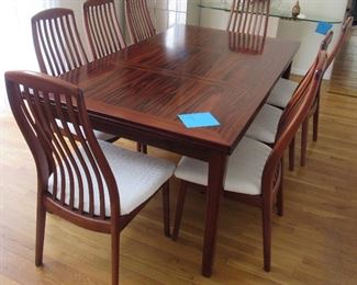 Lot 2-Extended Skovby 8 Seat Dining Room Set - Amazing Condition - $750.00