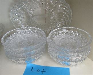 Lot 20 - Beautiful Crystal tray and plate set $45.00