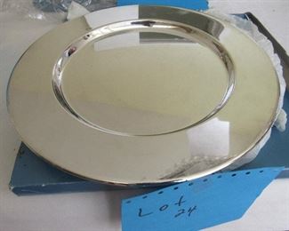 Lot 24 - 4 Silver Plated Serving Trays $20.00