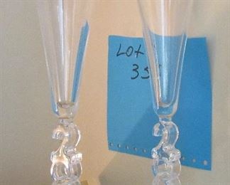 Lot 35 - Two Mikasa Fluted Crystal Champaigne Glasses $22.00