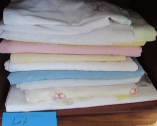 Lot 69 - Large lot of table Cloths $ 40.00