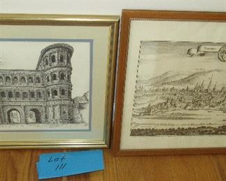 Lot 111 - Two Paintings w/professional framing $110.00