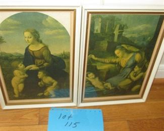 Lot 115- Two vintage pictures $45.00