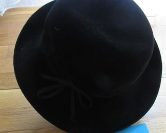 Lot 120 - Vintage Black Suede Hat $15.00
