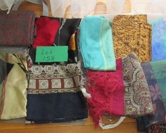 Lot 158 - Large lot of Silk & Wool Scarfs, Shawls and Gloves $75.00