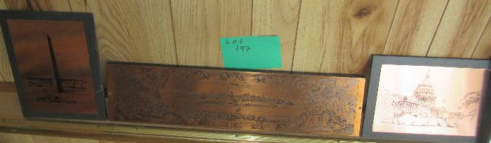 Lot 197 - Copper pictures $45.00