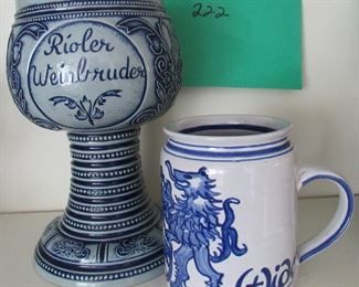 Lot 222 - Vintage German Gebruder Plein Decorative Cups $45.00