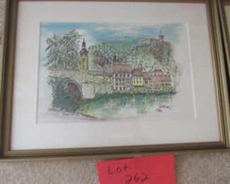 Lot 262 - Signed Painting $85.00
