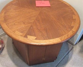 Lot 272 - Mid Century Danish Modern Teak Round side table with under cabinet space $ 425.00