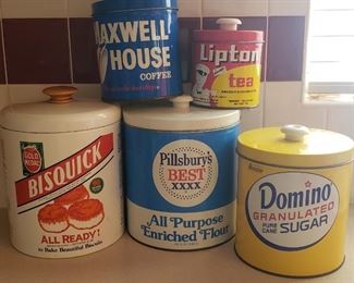 JL Clark vintage kitchen canister set