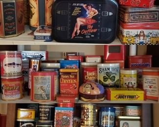 large tin collection